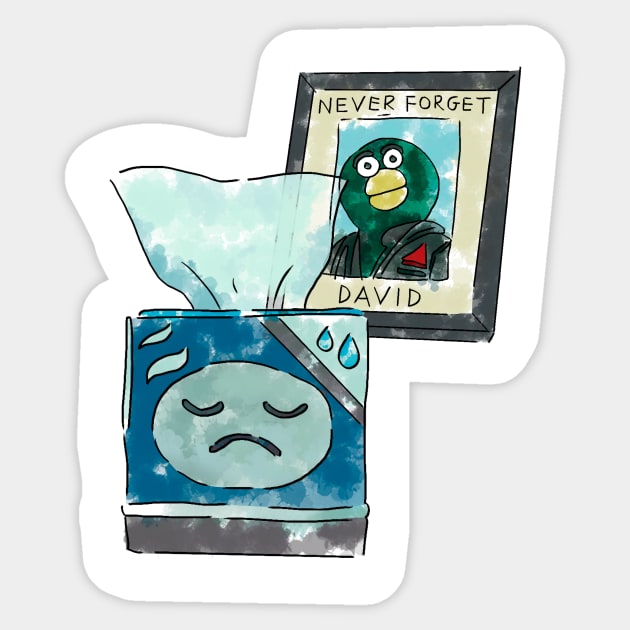 Never forget David - Don't Hug Me I'm Scared (TV Series) Sticker by vizcan